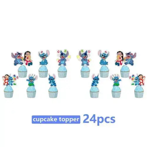 Lilo & Stitch Party Supplies Cup Plates Tablecloth Balloons Cake - DayShop