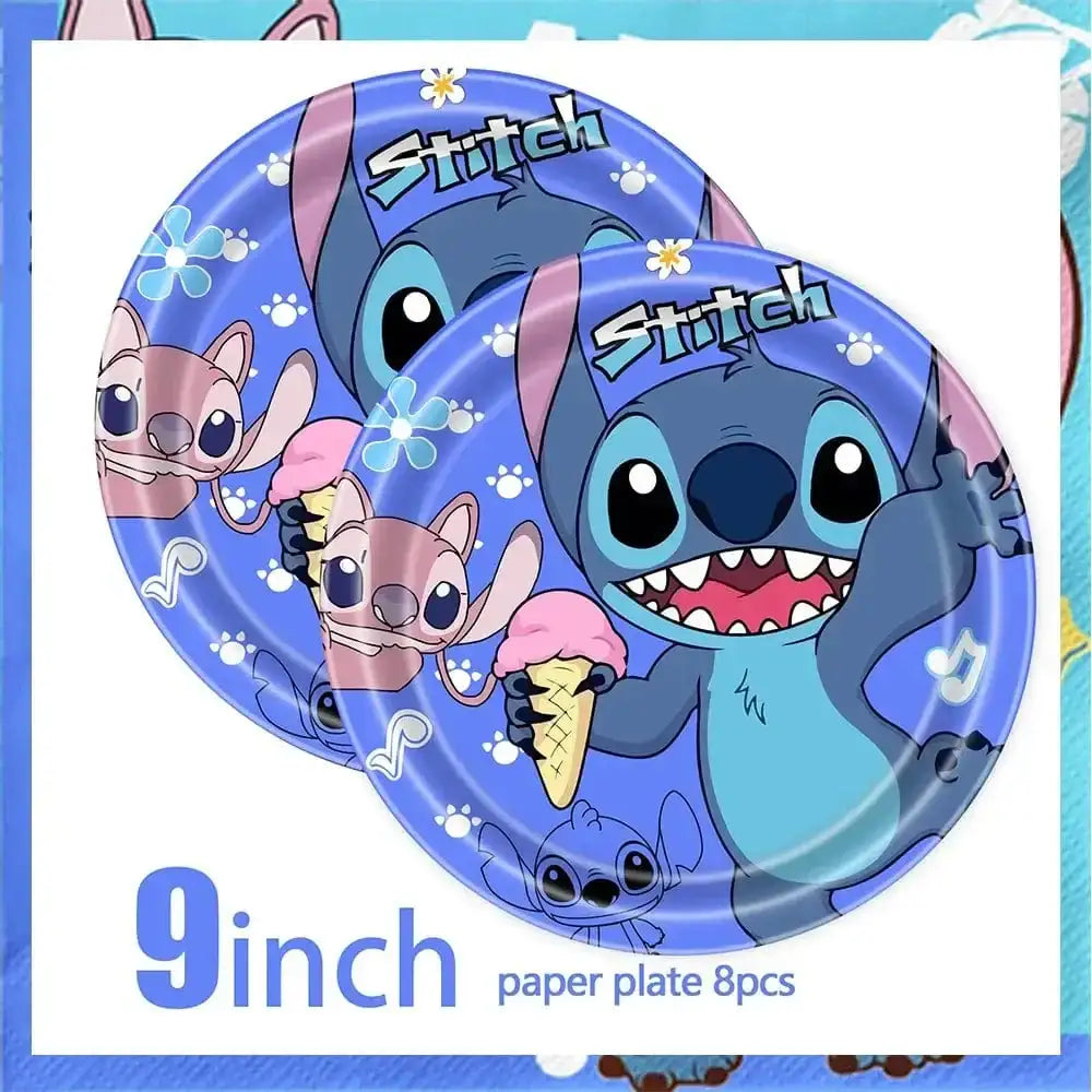 Lilo & Stitch Party Supplies Cup Plates Tablecloth Balloons Cake - DayShop