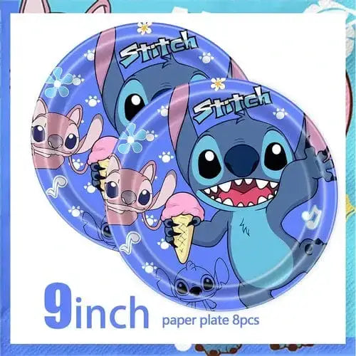 Lilo & Stitch Party Supplies Cup Plates Tablecloth Balloons Cake - DayShop