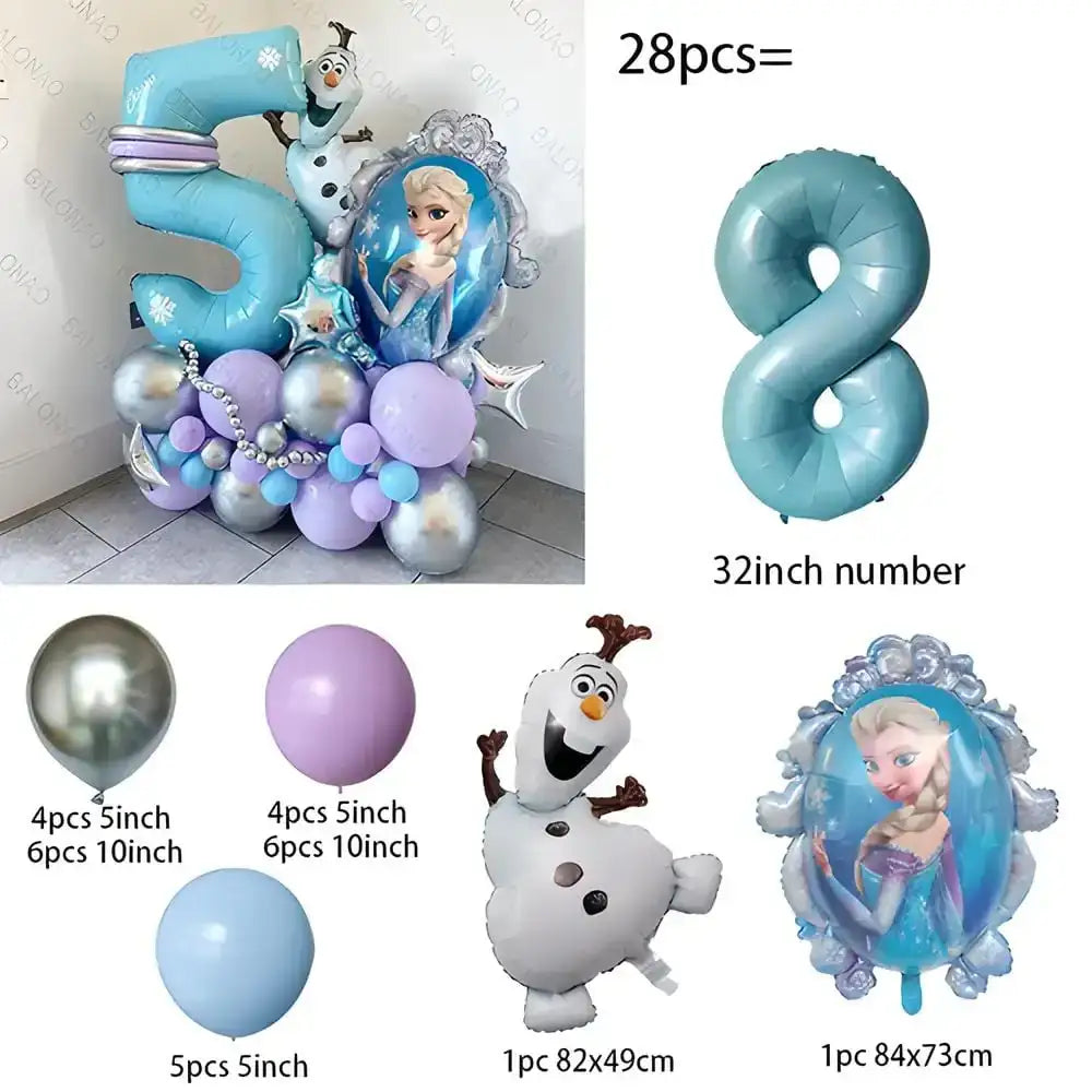 Lot de 28 Ballons La Reine des Neiges