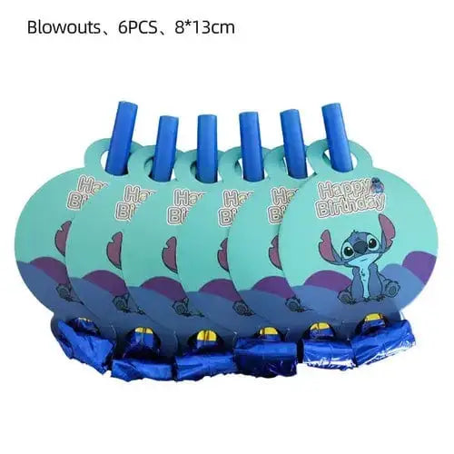 Lilo & Stitch Party Supplies Cup Plates Tablecloth Balloons Cake - DayShop