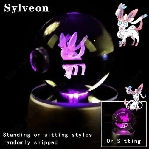 Crystal Ball 3D Lamp Base Pokeball - DayShop