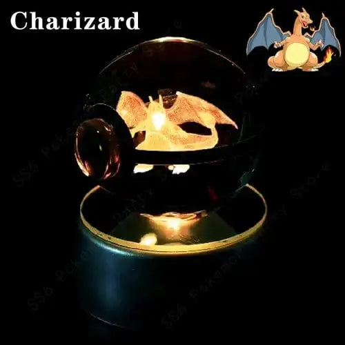Crystal Ball 3D Lamp Base Pokeball - DayShop