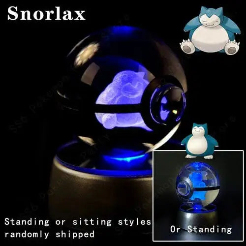 Crystal Ball 3D Lamp Base Pokeball - DayShop
