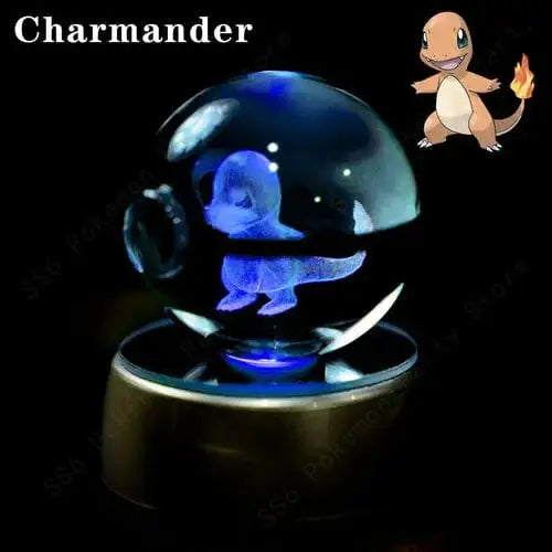 Crystal Ball 3D Lamp Base Pokeball - DayShop