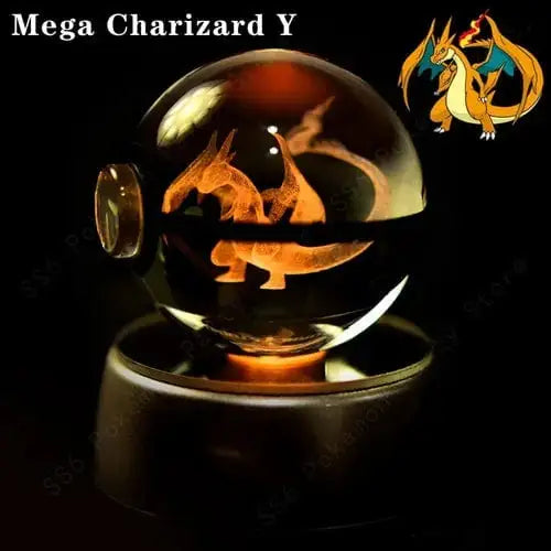 Crystal Ball 3D Lamp Base Pokeball - DayShop