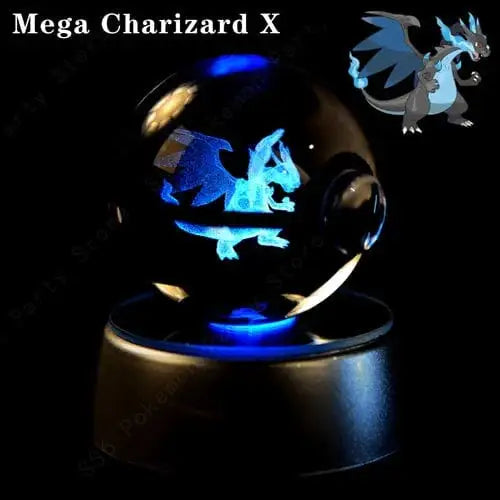 Crystal Ball 3D Lamp Base Pokeball - DayShop
