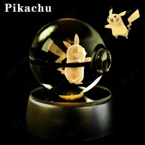Crystal Ball 3D Lamp Base Pokeball - DayShop