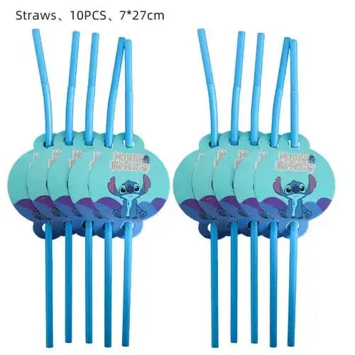 Lilo & Stitch Party Supplies Cup Plates Tablecloth Balloons Cake - DayShop