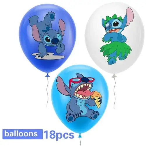 Lilo & Stitch Party Supplies Cup Plates Tablecloth Balloons Cake - DayShop