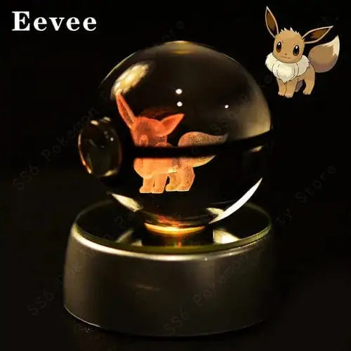 Crystal Ball 3D Lamp Base Pokeball - DayShop