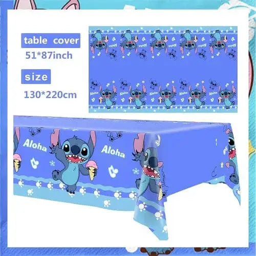 Lilo & Stitch Party Supplies Cup Plates Tablecloth Balloons Cake - DayShop