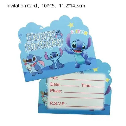 Lilo & Stitch Party Supplies Cup Plates Tablecloth Balloons Cake - DayShop