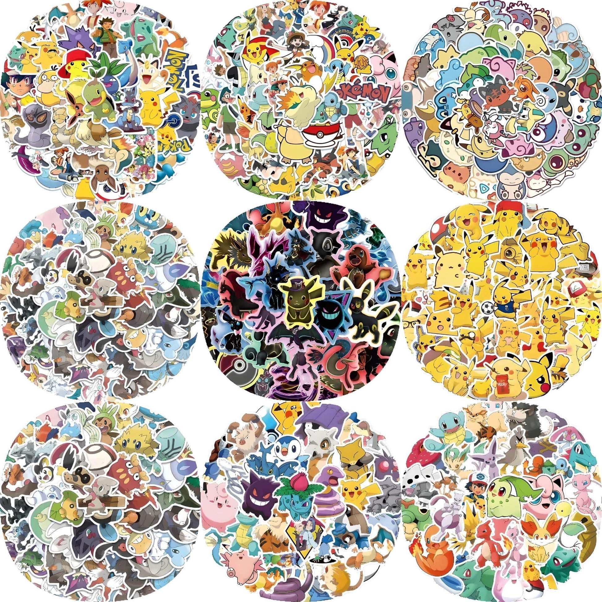 Lot d'autocollant Pokemon (50-63pcs)